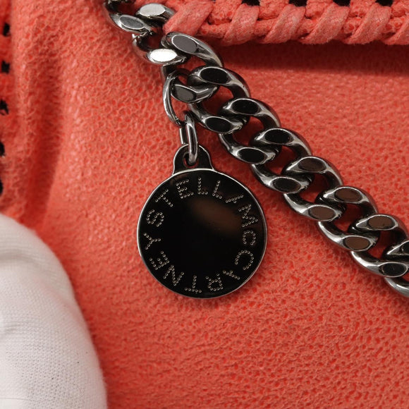 Stella MacCartney Falabella Chain Bag Polyester Orange Silver 364519 Auth 148919