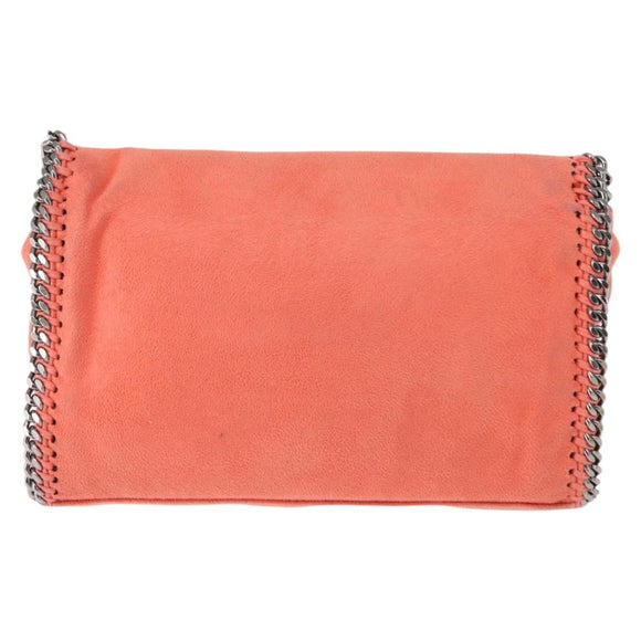 Stella MacCartney Falabella Chain Bag Polyester Orange Silver 364519 Auth 148919