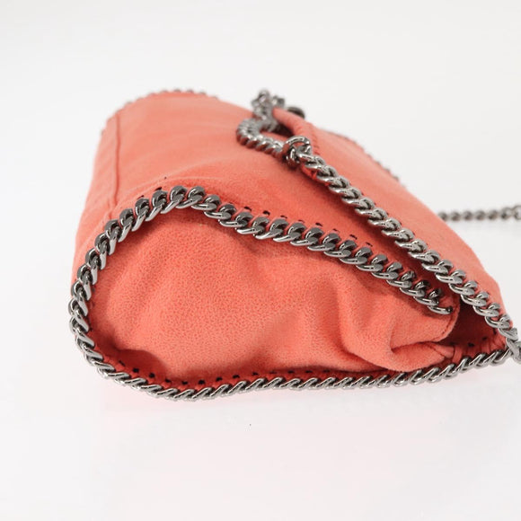 Stella MacCartney Falabella Chain Bag Polyester Orange Silver 364519 Auth 148919