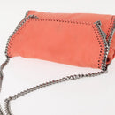 Stella MacCartney Falabella Chain Bag Polyester Orange Silver 364519 Auth 148919-6