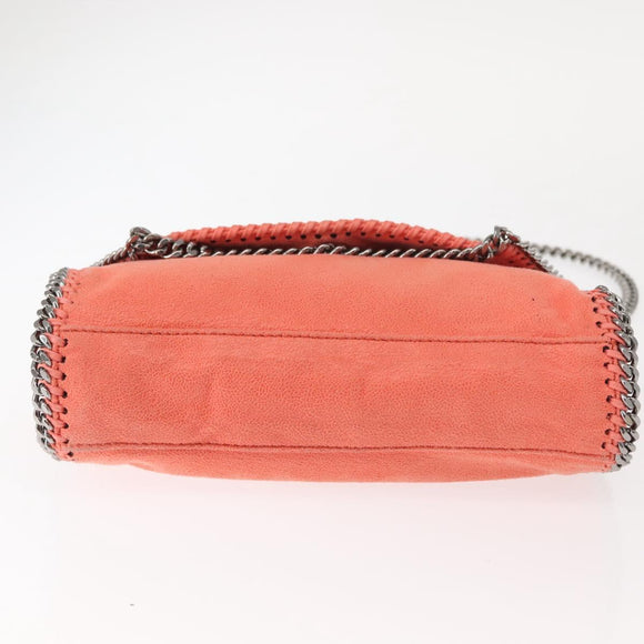 Stella MacCartney Falabella Chain Bag Polyester Orange Silver 364519 Auth 148919