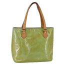 LOUIS VUITTON Monogram Vernis Houston Hand Bag Baby Blue M91005 LV Auth 148922-1