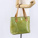 LOUIS VUITTON Monogram Vernis Houston Hand Bag Baby Blue M91005 LV Auth 148922-21