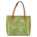 LOUIS VUITTON Monogram Vernis Houston Hand Bag Baby Blue M91005 LV Auth 148922-2