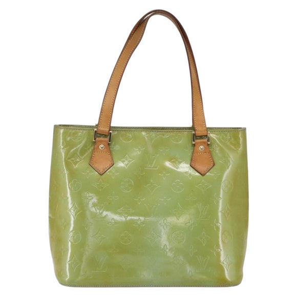 LOUIS VUITTON Monogram Vernis Houston Hand Bag Baby Blue M91005 LV Auth 148922