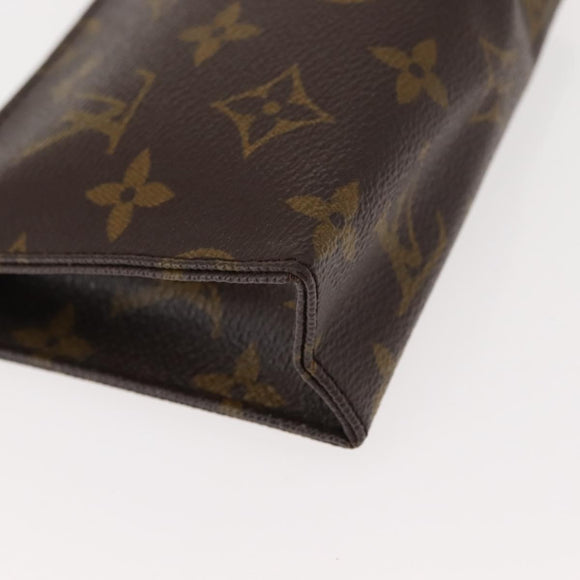 LOUIS VUITTON Monogram Poche Toilette 15 Pouch M47546 LV Auth 148928