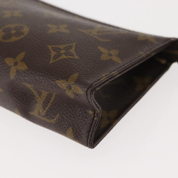 LOUIS VUITTON Monogram Poche Toilette 15 Pouch M47546 LV Auth 148928