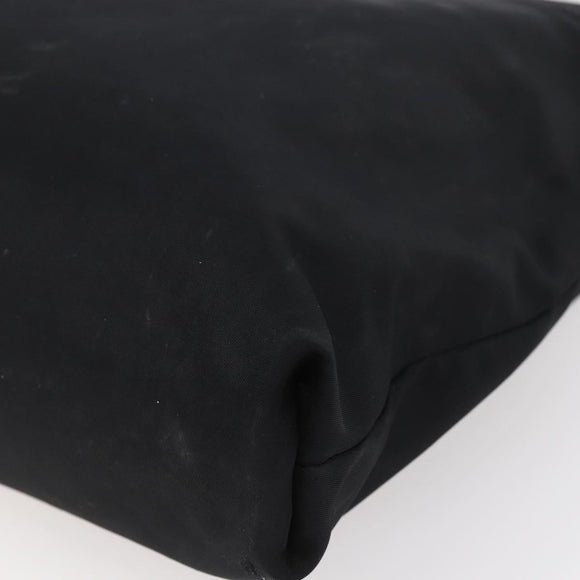 PRADA Hand Bag Nylon Black Silver Auth 148930