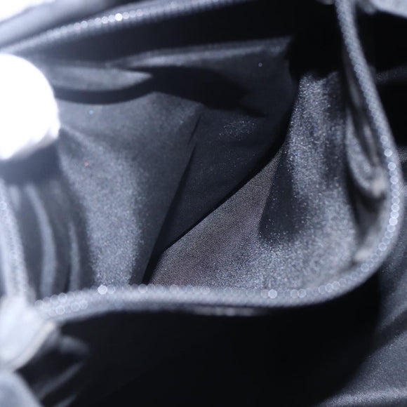 PRADA Hand Bag Nylon Black Silver Auth 148930