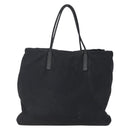 PRADA Hand Bag Nylon Black Silver Auth 148930-2