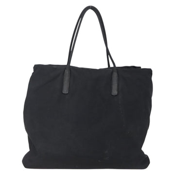 PRADA Hand Bag Nylon Black Silver Auth 148930 - 0