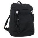 PRADA Backpack Nylon Black Silver Auth 148932-1