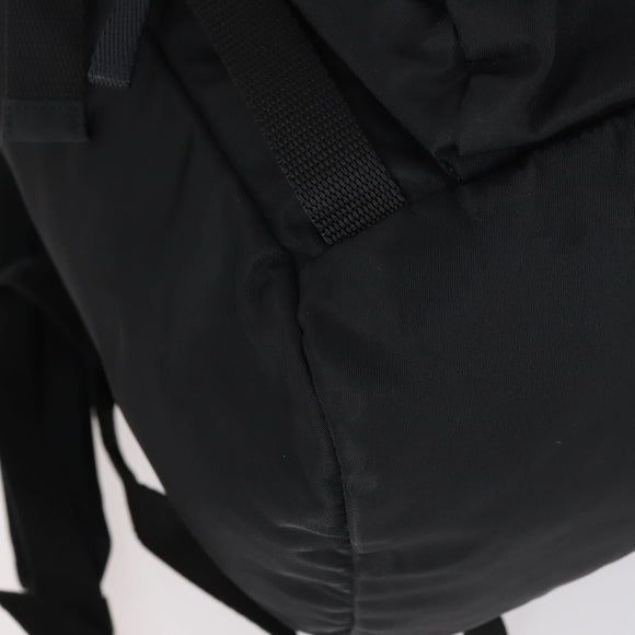 PRADA Backpack Nylon Black Silver Auth 148932