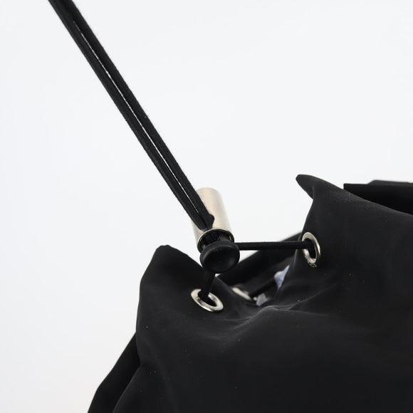 PRADA Backpack Nylon Black Silver Auth 148932