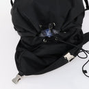 PRADA Backpack Nylon Black Silver Auth 148932-10
