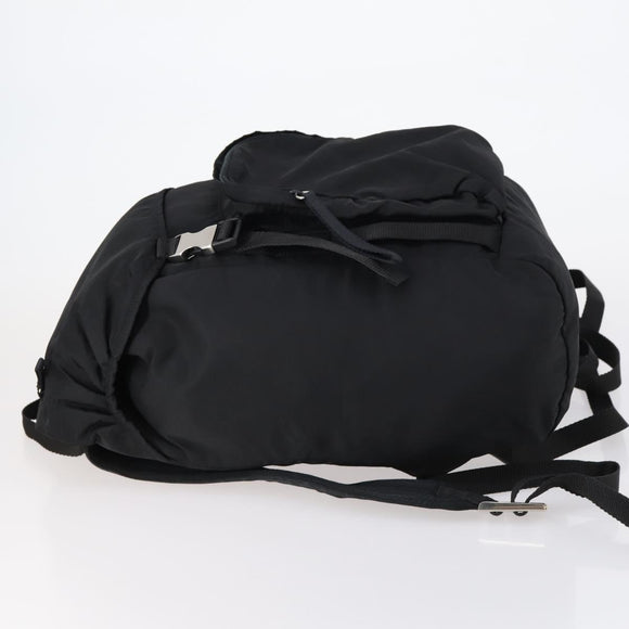 PRADA Backpack Nylon Black Silver Auth 148932