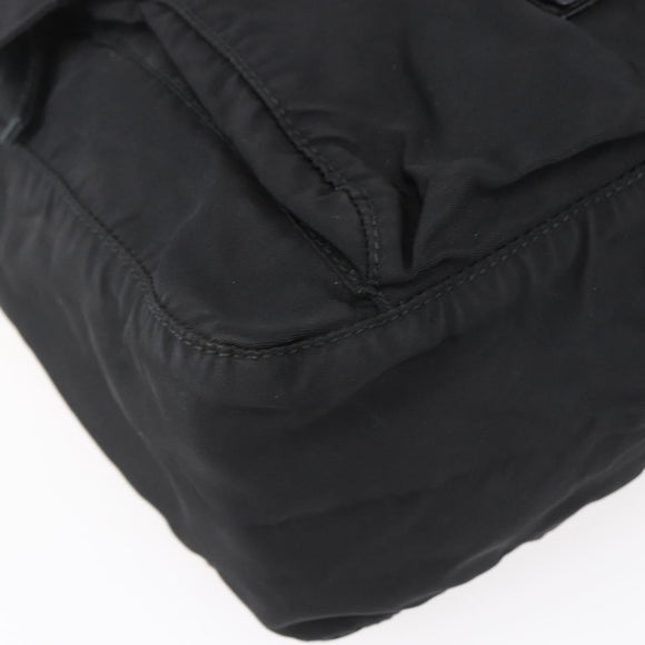 PRADA Shoulder Bag Nylon Black Auth 148933