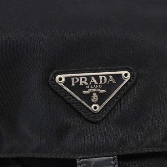 PRADA Shoulder Bag Nylon Black Auth 148933