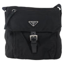 PRADA Shoulder Bag Nylon Black Auth 148933-13