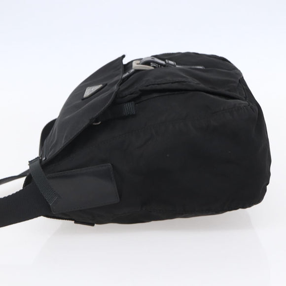 PRADA Shoulder Bag Nylon Black Auth 148933