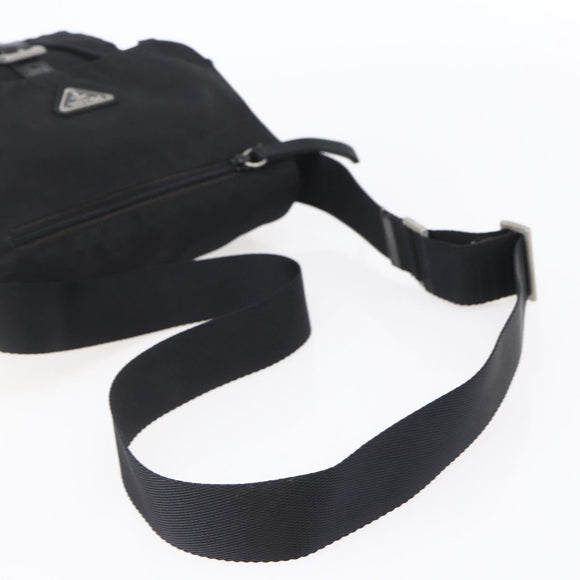 PRADA Shoulder Bag Nylon Black Auth 148933