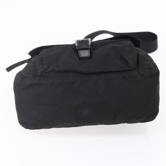 PRADA Shoulder Bag Nylon Black Auth 148933