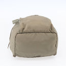 PRADA Backpack Nylon Beige Silver Auth 148934-5