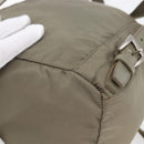PRADA Backpack Nylon Beige Silver Auth 148934-16