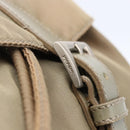 PRADA Backpack Nylon Beige Silver Auth 148934-10