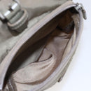 PRADA Backpack Nylon Beige Silver Auth 148934-23