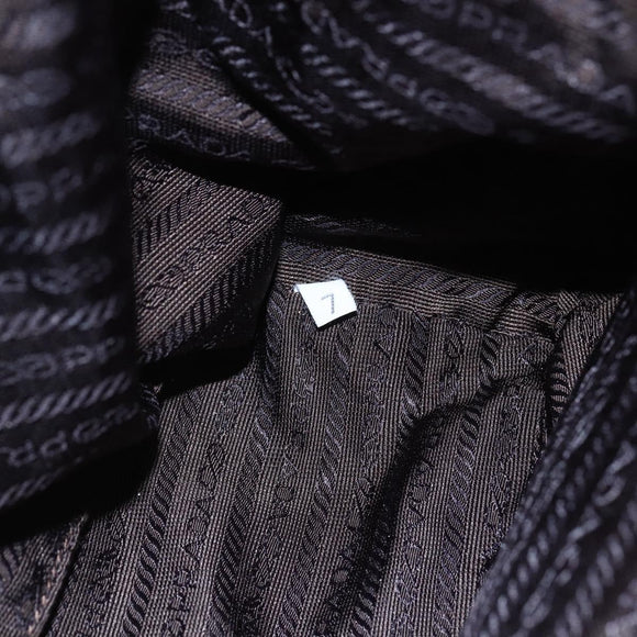 PRADA Backpack Nylon Beige Silver Auth 148934