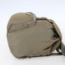 PRADA Backpack Nylon Beige Silver Auth 148934-4