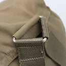 PRADA Backpack Nylon Beige Silver Auth 148934-7