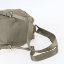 PRADA Backpack Nylon Beige Silver Auth 148934-8