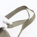 PRADA Backpack Nylon Beige Silver Auth 148934-9