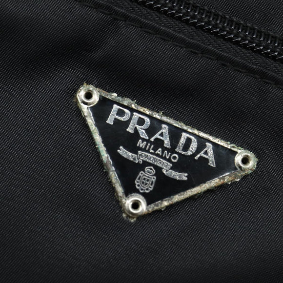 PRADA Shoulder Bag Nylon Black Auth 148935