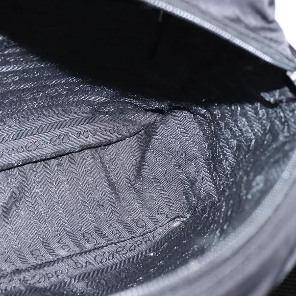 PRADA Shoulder Bag Nylon Black Auth 148935