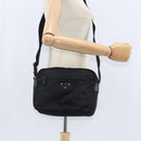 PRADA Shoulder Bag Nylon Black Auth 148935-22