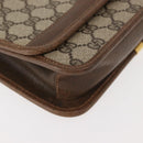 GUCCI GG Supreme Web Sherry Line Shoulder Bag PVC Beige 66 001 4461 Auth 148936-9