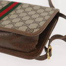 GUCCI GG Supreme Web Sherry Line Shoulder Bag PVC Beige 66 001 4461 Auth 148936-16