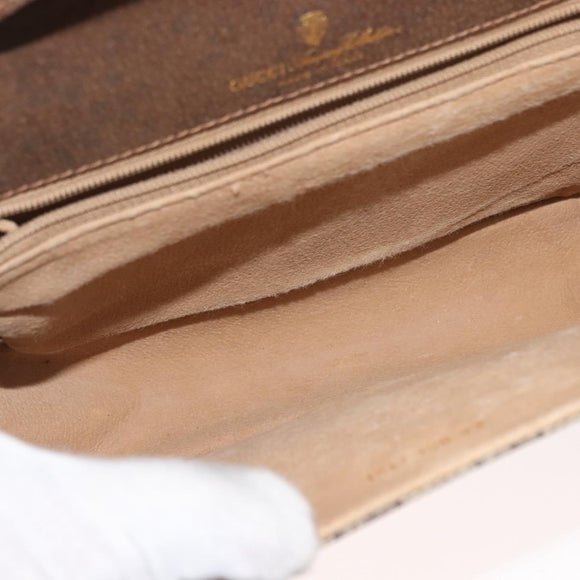 GUCCI GG Supreme Web Sherry Line Shoulder Bag PVC Beige 66 001 4461 Auth 148936