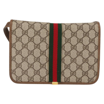 GUCCI GG Supreme Web Sherry Line Shoulder Bag PVC Beige 66 001 4461 Auth 148936 - 0