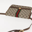 GUCCI GG Supreme Web Sherry Line Shoulder Bag PVC Beige 66 001 4461 Auth 148936-6