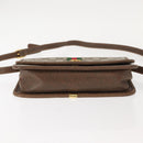 GUCCI GG Supreme Web Sherry Line Shoulder Bag PVC Beige 66 001 4461 Auth 148936-5