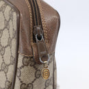 GUCCI GG Supreme Web Sherry Line Clutch Bag PVC Beige Gold 22 01 012 Auth 148937-8