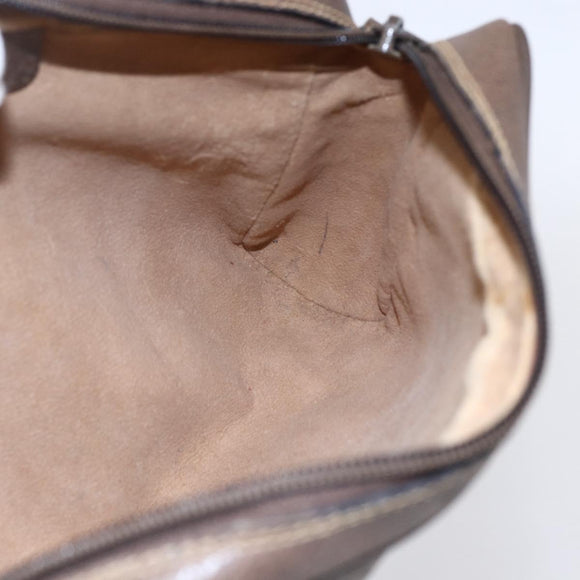 GUCCI GG Supreme Web Sherry Line Clutch Bag PVC Beige Gold 22 01 012 Auth 148937