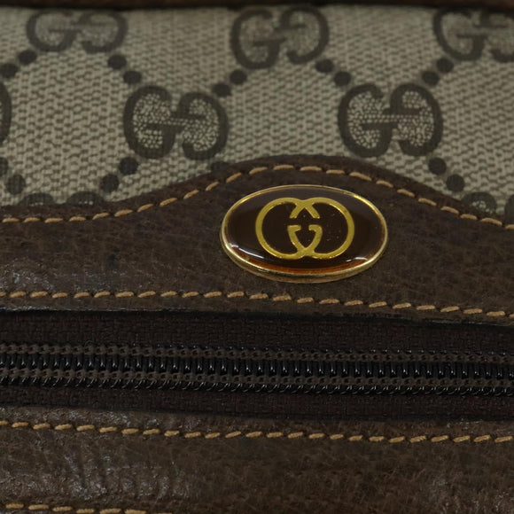 GUCCI GG Supreme Web Sherry Line Shoulder Bag PVC Beige Gold 010 378 Auth 148938