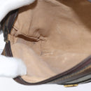 GUCCI GG Supreme Web Sherry Line Shoulder Bag PVC Beige Gold 010 378 Auth 148938-20