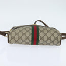 GUCCI GG Supreme Web Sherry Line Shoulder Bag PVC Beige Gold 010 378 Auth 148938-5