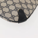 GUCCI GG Supreme Sherry Line Shoulder Bag PVC Navy Gold 39 02 026 Auth 148943-16